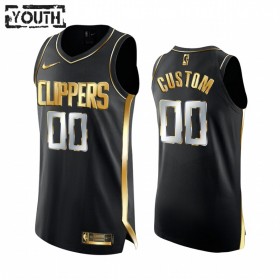 Dres Los Angeles Clippers Prilagođeni 2020-21 Crna Golden Edition Swingman - Dječji